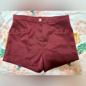 Maroon casual shorts NWOT